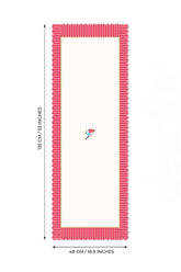 Decorative Edge Bird Design Digital Printed Seamless Laser Cut Runner - 48x132cm